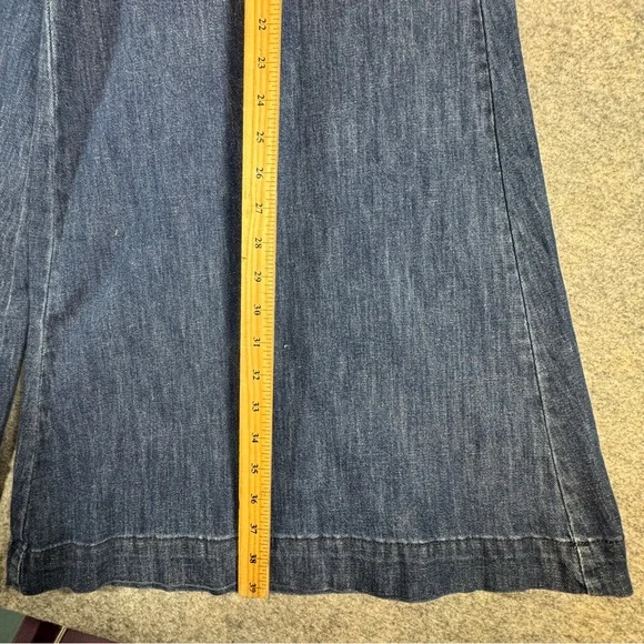 Pilcro Anthropologie Blue Wide Leg Jeans Size 26 High Rise Utility Denim Style - Picture 11 of 16